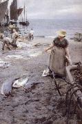 Anders Zorn Fiskmarknad i St Ives oil painting reproduction